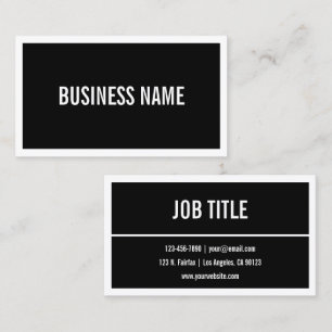 Carte De Visite Votre nom ou le nom de votre entreprise Bordure