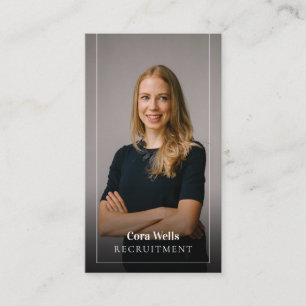 Carte De Visite Votre photo, bordure blanche opaque affaires moder