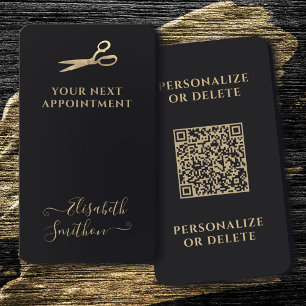 Carte De Visite Votre QR Code Luxury Hair Styliste Prochain Rendez