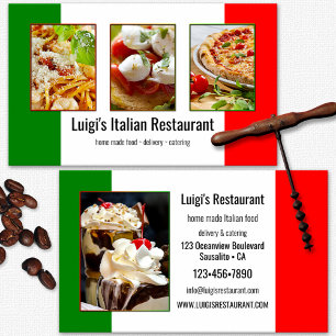 Carte De Visite Votre restaurant italien 4 Photos