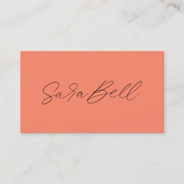 Carte De Visite Votre signature manuscrite Télécharger Coral Moder (Devant)