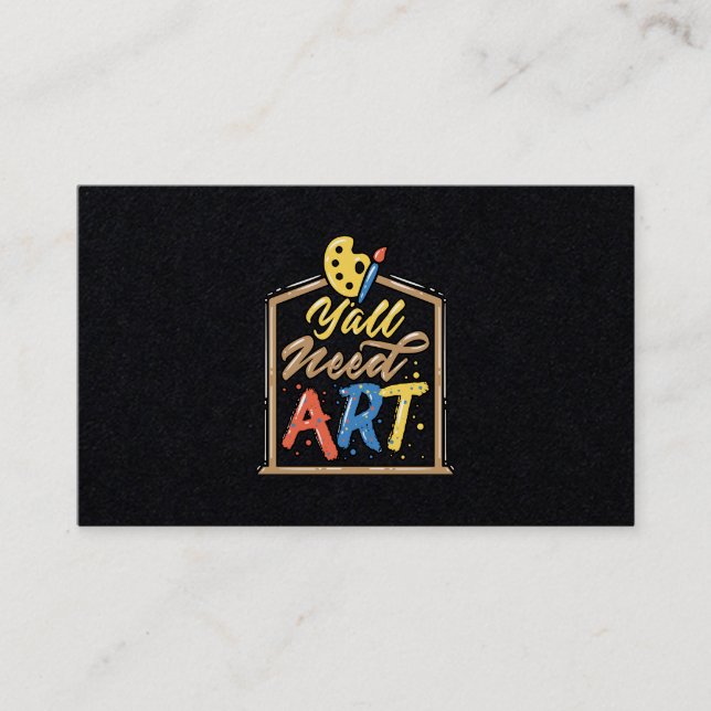 Carte De Visite Vous avez besoin d'un artiste d'art Professeur de  (Devant)