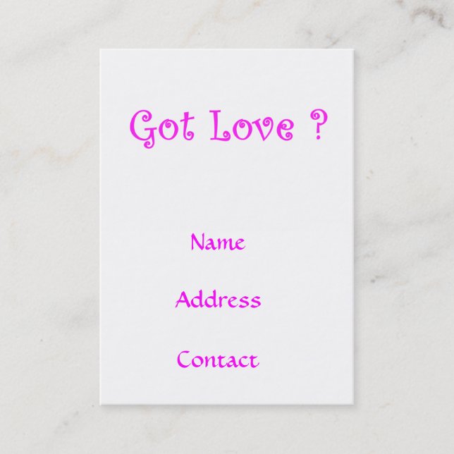 Carte De Visite Vous avez de l'amour ?-cartes de visite (Devant)