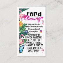 Vous avez été Flamant rose'd Truck Cards Tags