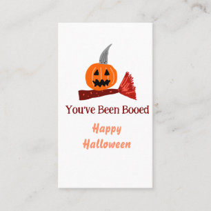 Carte De Visite Vous avez été Hué joyueux Halloween balai citrouil