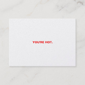 Carte De Visite VOUS êtes CHAUDS. Je suis FROID. AIDE