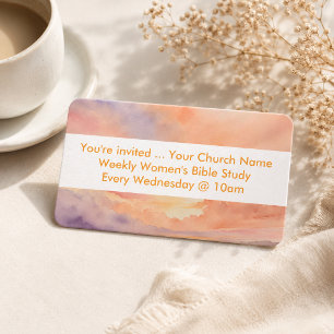 Carte De Visite Vous êtes Invited Women's Bible Study Abstrait Sky
