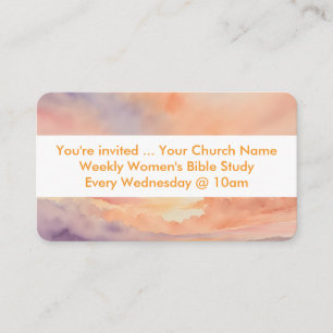 Carte De Visite Vous êtes Invited Women's Bible Study Abstrait Sky
