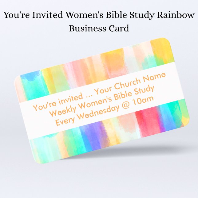 Carte De Visite Vous êtes Invited Women's Bible Study Rainbow (You're Invited Women's Bible Study Rainbow Business Card
)
