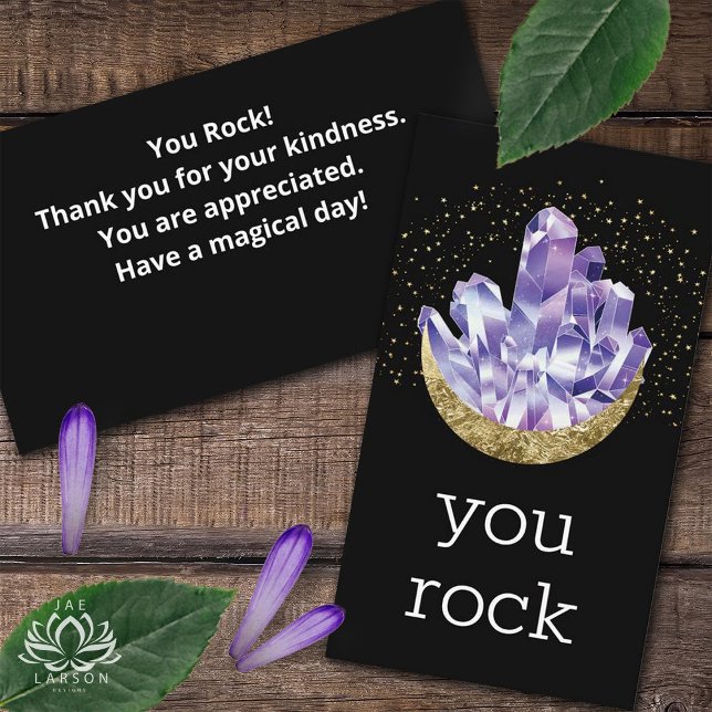 Carte De Visite Vous Rock Amethyst Crystals Appréciation Merci (Créateur téléchargé)