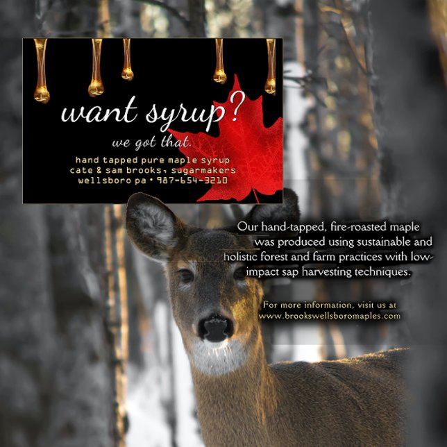 Carte De Visite Vous voulez du sirop ? On A Ça ! Déchets en ambre  (Créateur téléchargé)