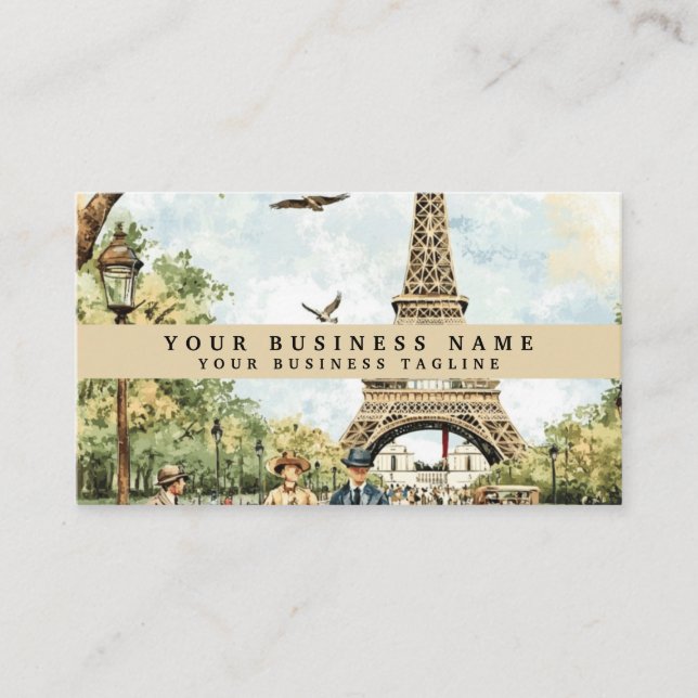 Carte De Visite Voyage à la Tour Eiffel (Devant)