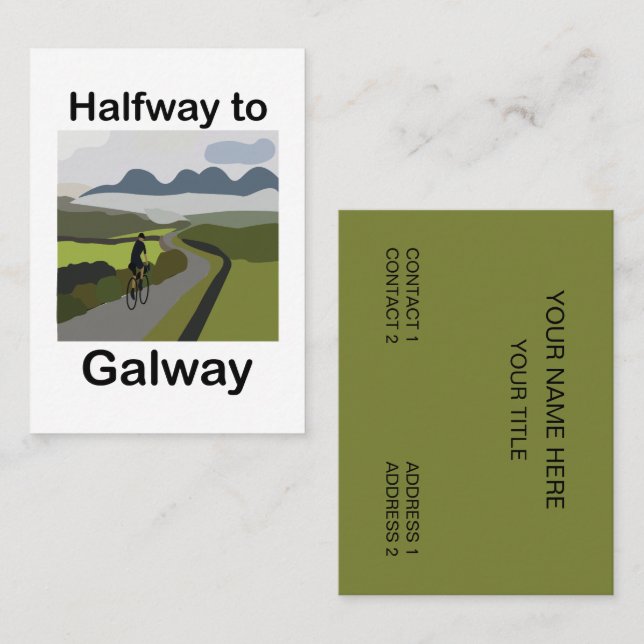 Carte De Visite Voyage à mi-chemin de Galway (Devant / Derrière)