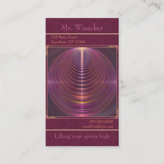 Carte De Visite Voyage au mandala d'âme (Devant)