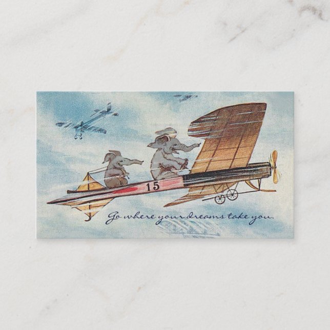Carte De Visite Voyage de motivation drôle de pilote de (Devant)