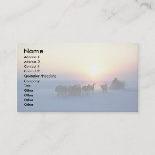 Carte De Visite Voyage de traîneau de chien à 45 degrés de