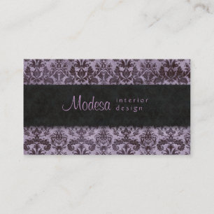Carte De Visite Vrai agent immobilier élégant de mariage damassé