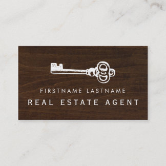 Carte De Visite Vrai agent immobilier principal rustique