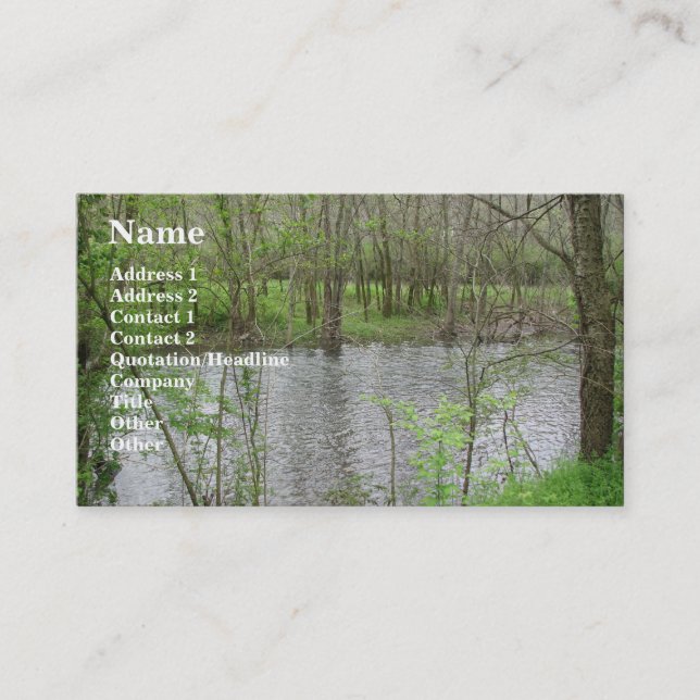 Carte De Visite Vue de la rivière (Devant)