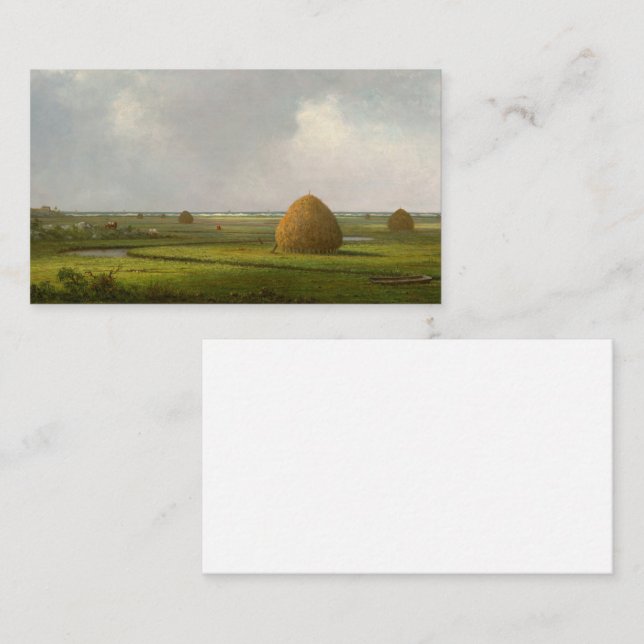 Carte De Visite Vue de Marshfield, 1876 par Martin Johnson Heade (Devant / Derrière)