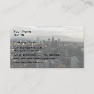 Carte De Visite Vue De Seattle City Depuis Le Sommet De Space Need