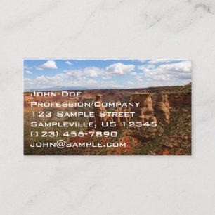 Carte De Visite Vue depuis le sentier Canyon Rim à Colorado Monume
