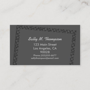 Carte De Visite vue gris-foncé de frontière