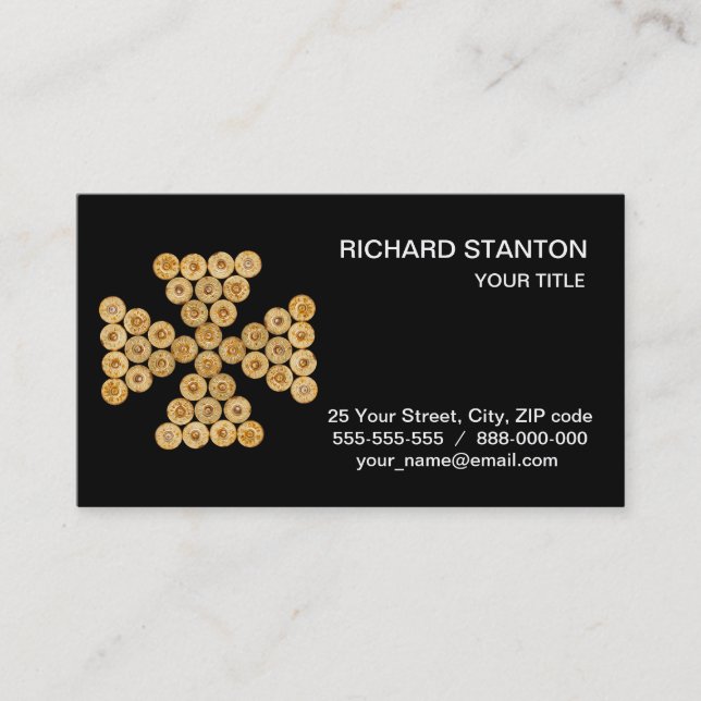 Carte De Visite Vue supérieure des cartouches de chasse (Devant)