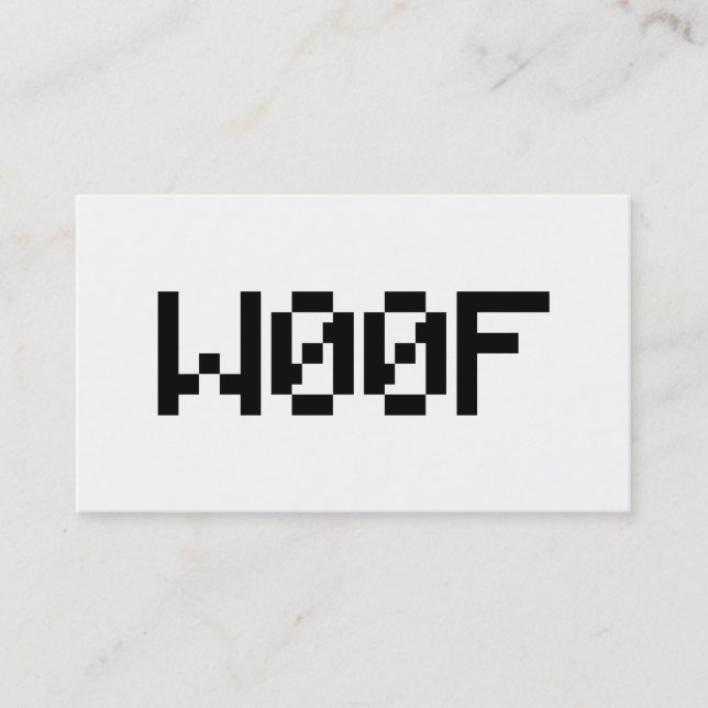 Carte De Visite W00F [sons d'animaux en leetspeak] (Devant)