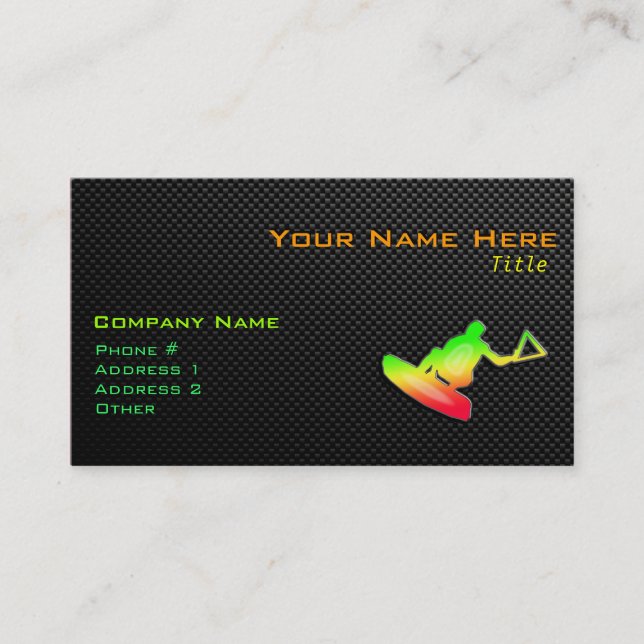 Carte De Visite Wakeboarder lisse (Devant)