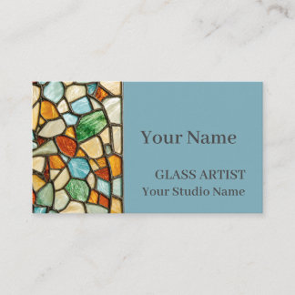 Carte De Visite Warm Mosaic Stained Glass Business Card