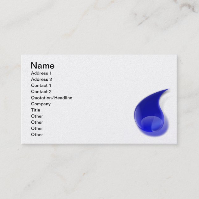 Carte De Visite water_drop_2_Vector_Clipart (Devant)