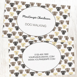 Carte De Visite Watercolor Dog Walking Business Card