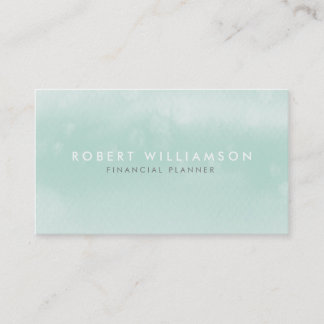 Carte De Visite WATERCOLOR élégant simple luxe moderne menthe tend