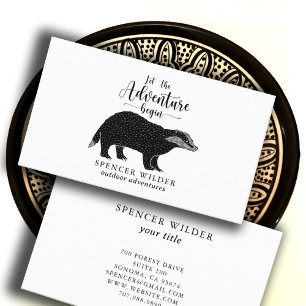 Carte De Visite Watercolor Forest Adventure Guide de la nature