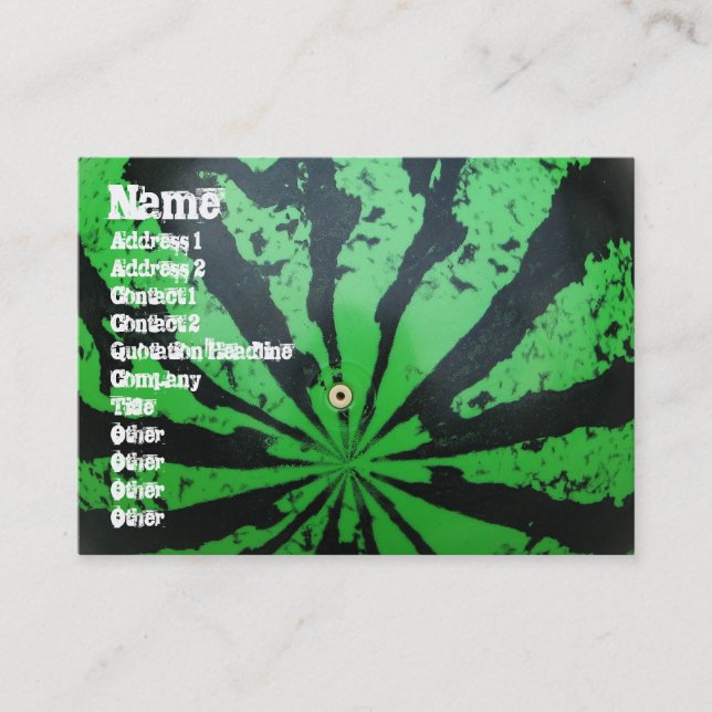 Carte De Visite Watermelon Football / Soccer Ball (Devant)