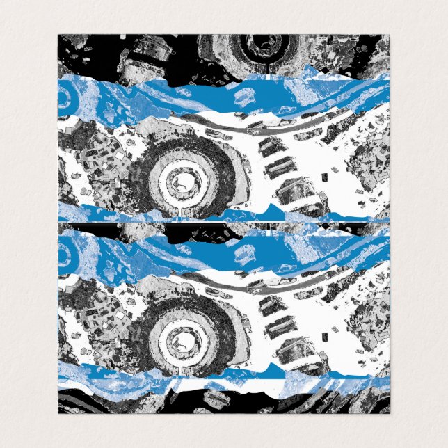 Carte De Visite Wave Mechanism Horizontal Tent Fold Business Card (Extérieur déplié)