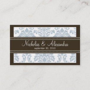 Carte de visite Web de Charming Mariage damassé (