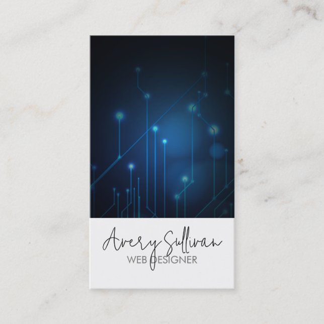 Carte De Visite Web Designer Electronic Circuits  (Devant)