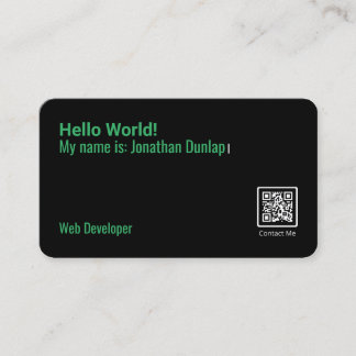 Carte de visite Web Developer