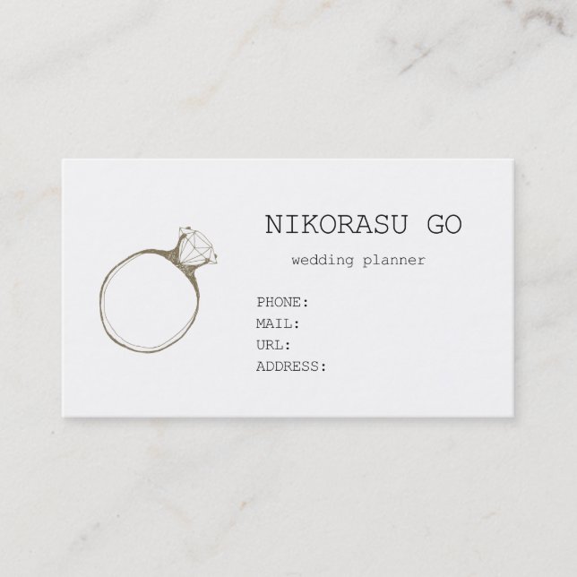 CARTE DE VISITE WEDDING PLANNER (Devant)