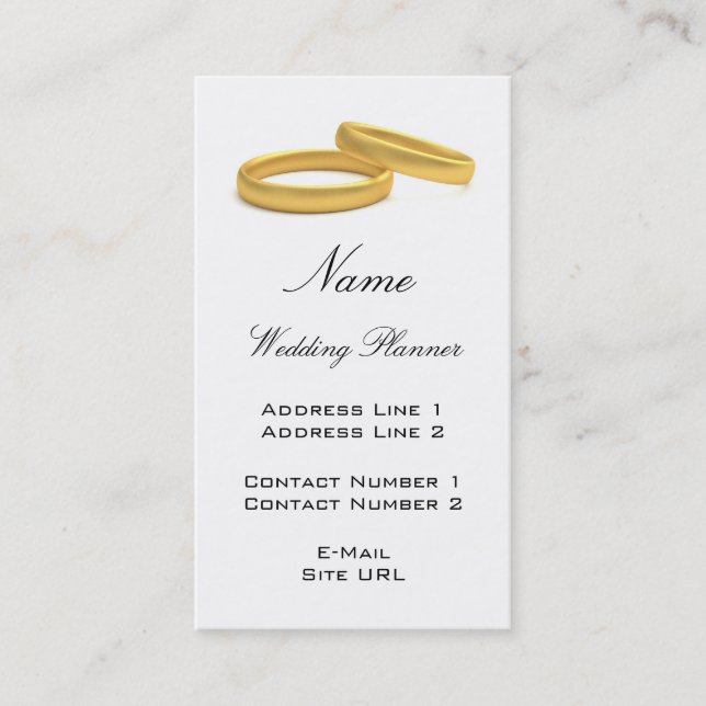 Carte de visite wedding planner (Devant)