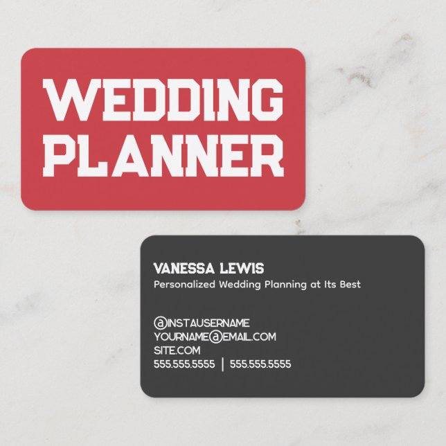 Carte De Visite Wedding planner (Devant / Derrière)