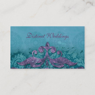 Carte De Visite Wedding planner antique pinte de vert-de-gris de