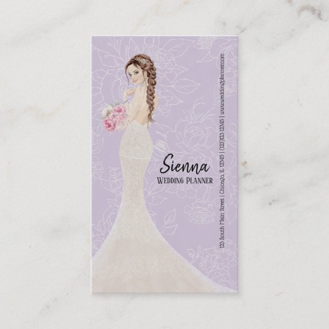 Carte De Visite Wedding planner choisir la couleur arrière - plan (Devant)