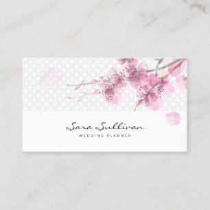 Carte de visite Wedding planner de fleurs de ceris