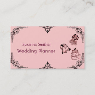 Carte De Visite Wedding planner décoratif