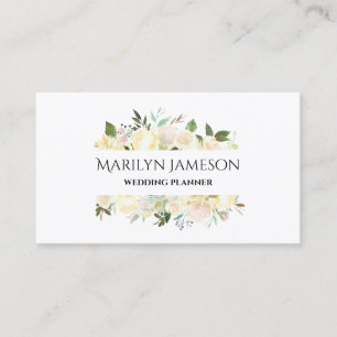 Carte De Visite Wedding planner des fleurs de vanille