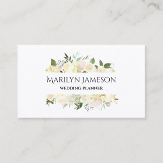 Carte De Visite Wedding planner des fleurs de vanille