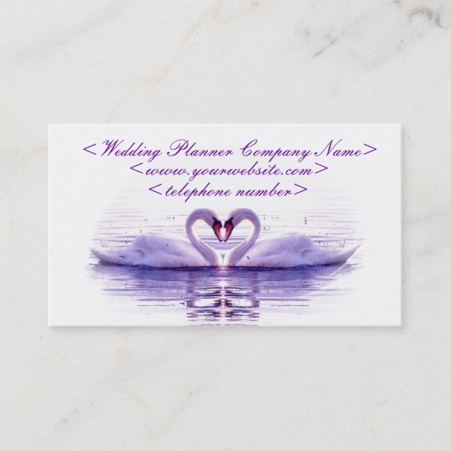 Carte De Visite Wedding planner du Coeur des Cygnes (Devant)